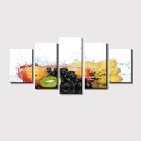 Collection Of Fruits and Vegetables Kitchen Canvas Wall Art