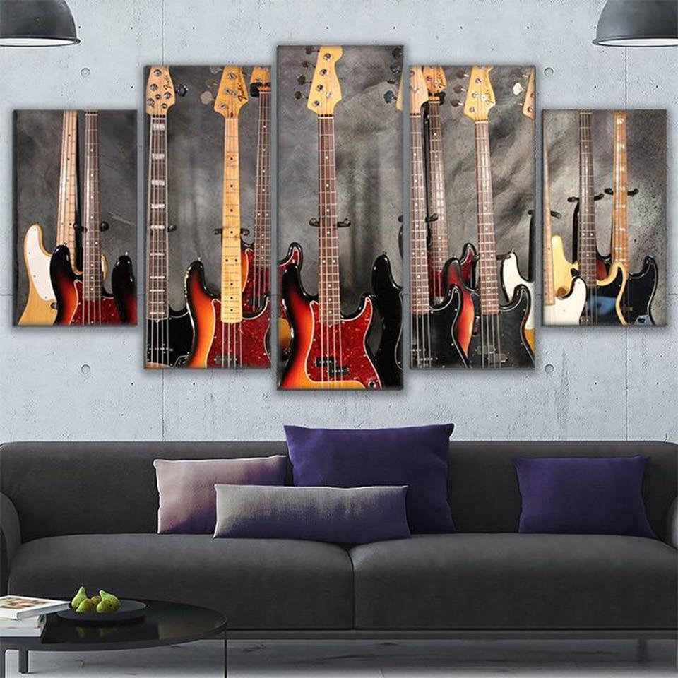 Collection Of Guitars 1 Music Canvas Wall Art