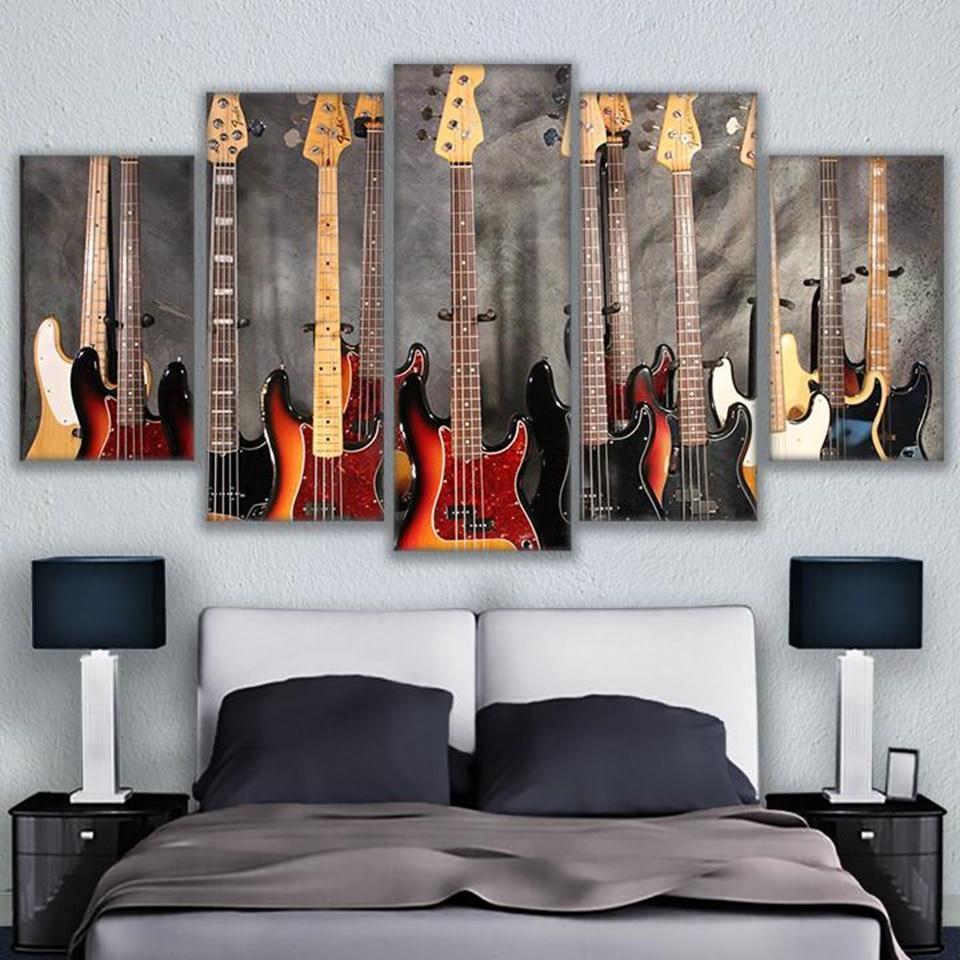 Collection Of Guitars 1 Music Canvas Wall Art