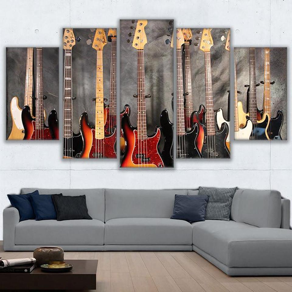 Collection Of Guitars 1 Music Canvas Wall Art