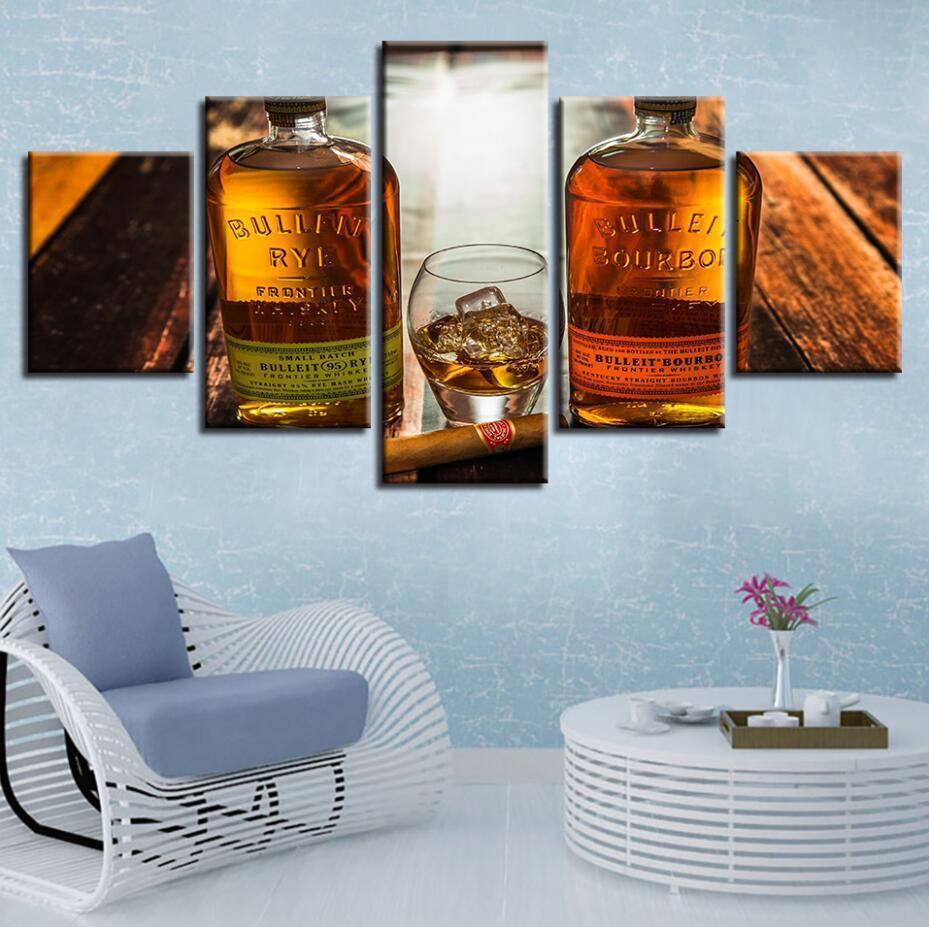 Collection Of Wine And Beer Nature Canvas Wall Art