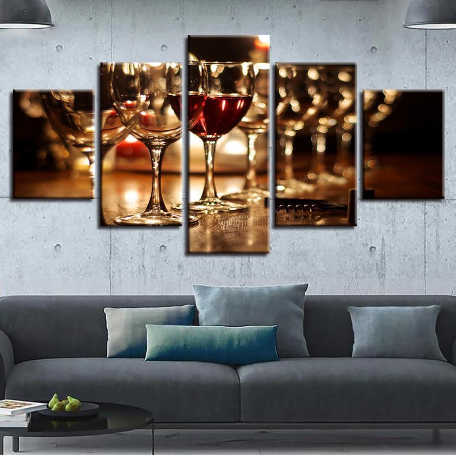 Collection Of Wine And Beer Nature Canvas Wall Art