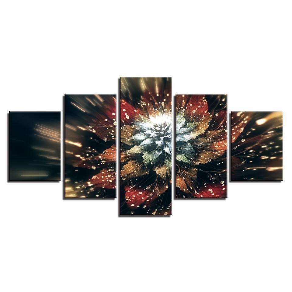 Color Flower Abstract Canvas Wall Art
