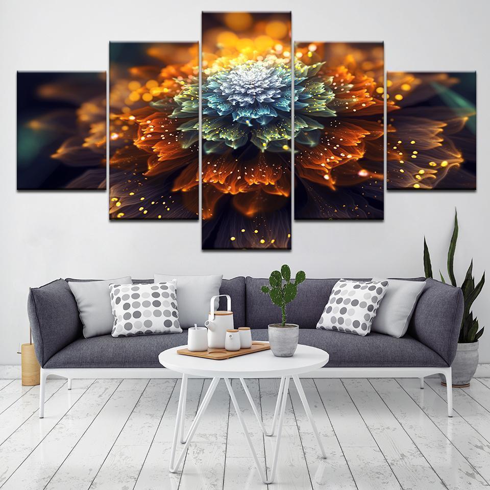 Color Flowers Nature Canvas Wall Art