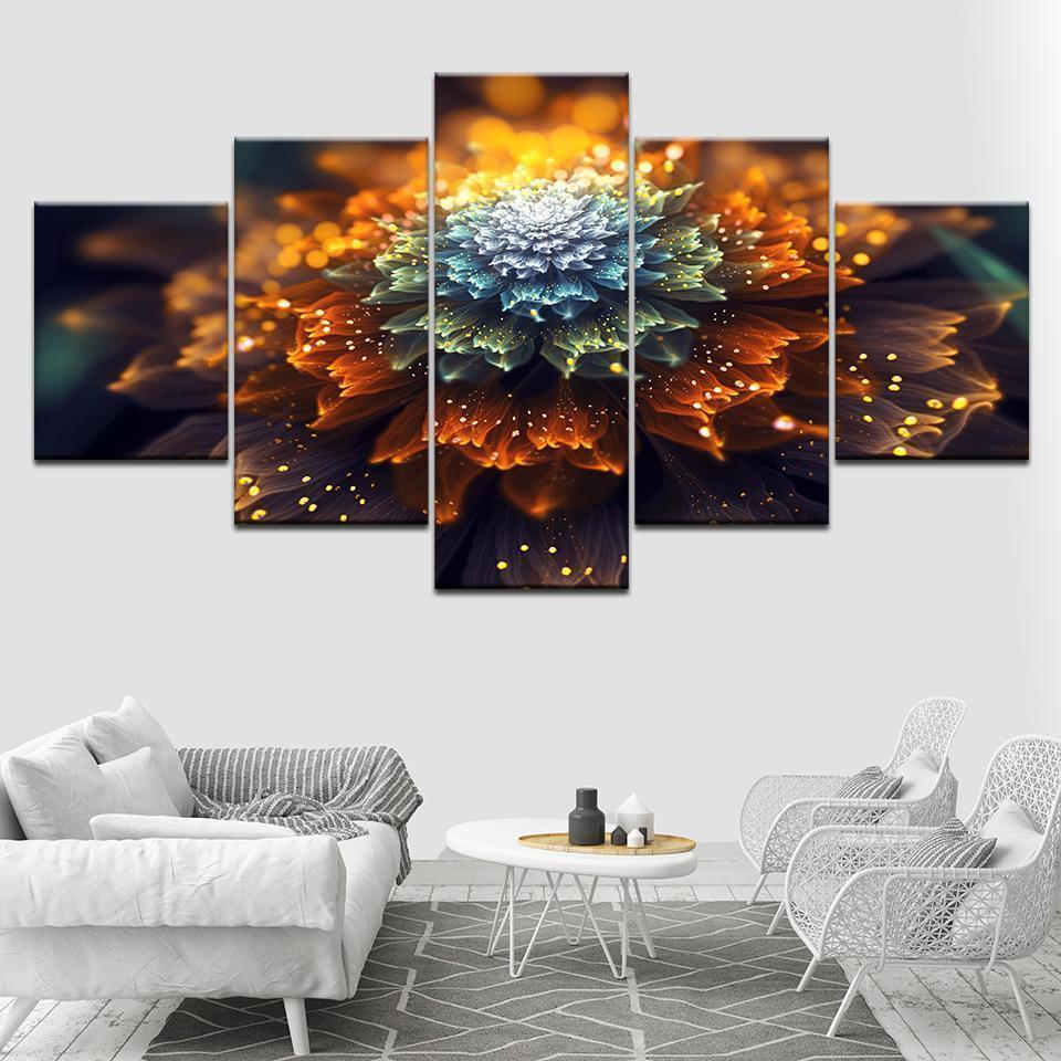 Color Flowers Nature Canvas Wall Art