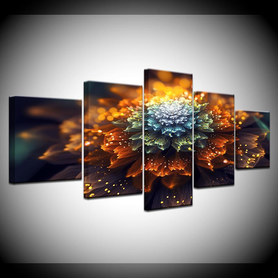 Color Flowers Nature Canvas Wall Art