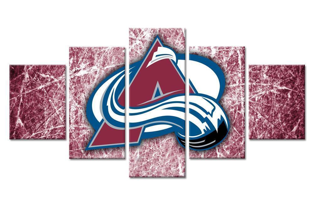 Colorado Avalanche Logo Poster   Ice Hockey Canvas Wall Art