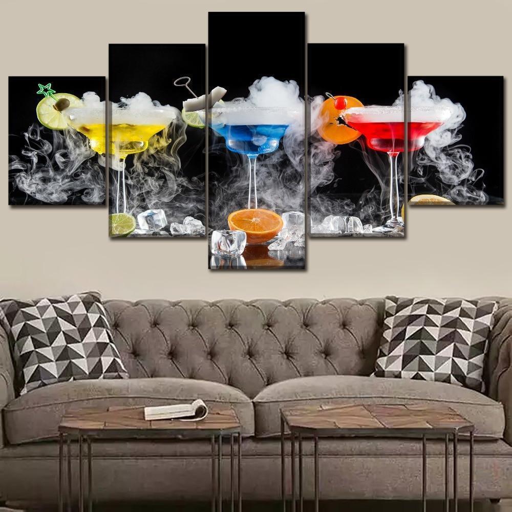 Colorful Cocktail Nature Canvas Wall Art