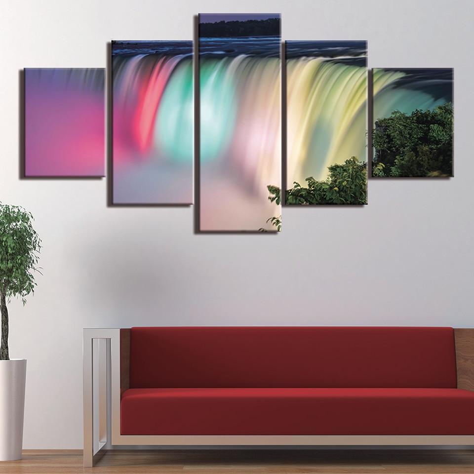 Colorful Niagara Falls Nature Canvas Wall Art