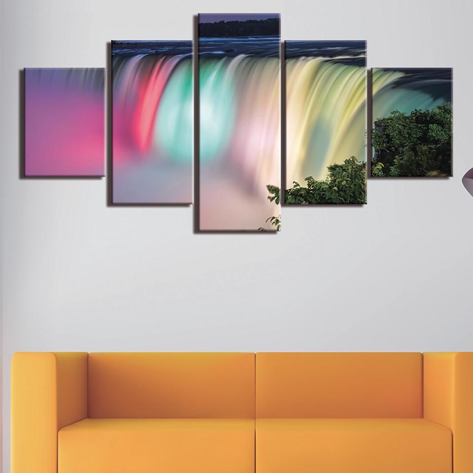 Colorful Niagara Falls Nature Canvas Wall Art