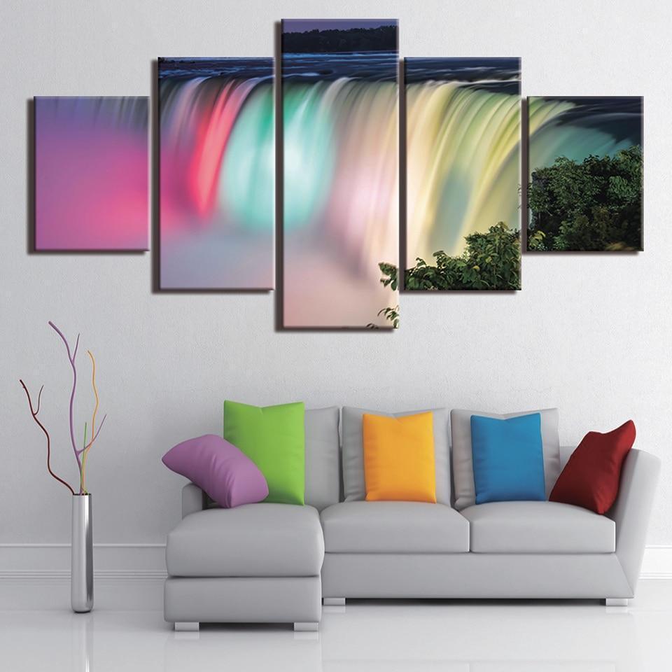 Colorful Niagara Falls Nature Canvas Wall Art