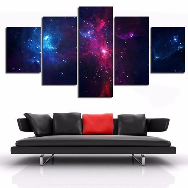 Colorful Universe Space Canvas Wall Art