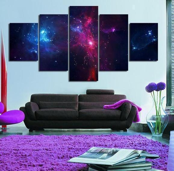 Colorful Universe Space Canvas Wall Art