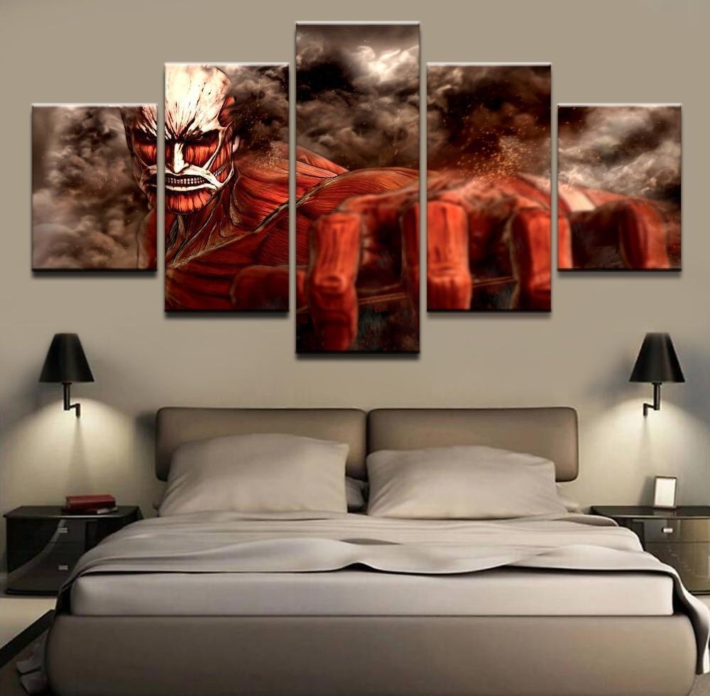 Attack On Titan Colossal Titan Poster 1 Anime Canvas Wall Art
