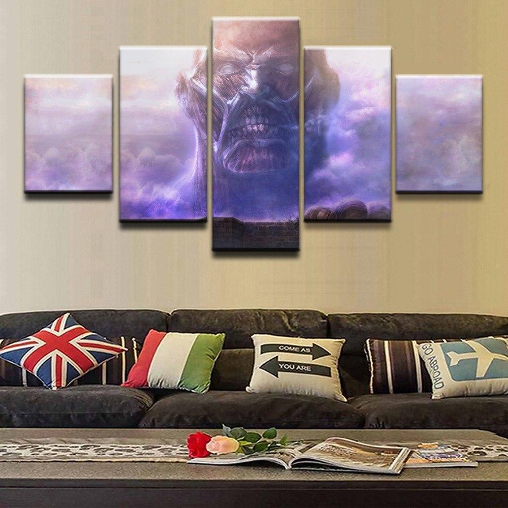 Attack On Titan Colossal Titan Poster 2 Anime Canvas Wall Art