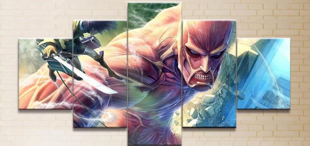 Attack On Titan Colossal Titan Poster 3 Anime Canvas Wall Art