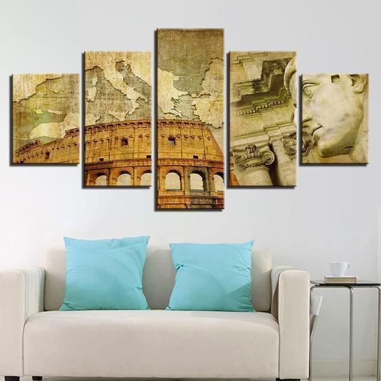 Colosseum Rome Italy Nature Canvas Wall Art