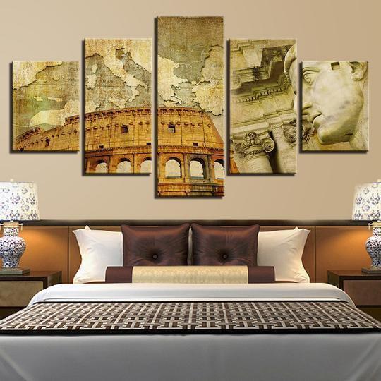 Colosseum Rome Italy Nature Canvas Wall Art