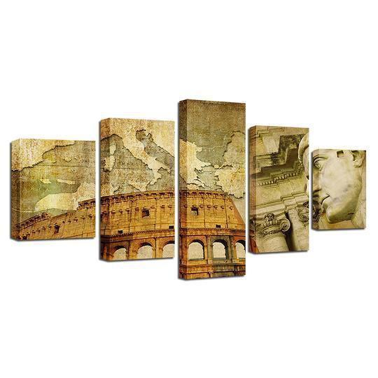 Colosseum Rome Italy Nature Canvas Wall Art