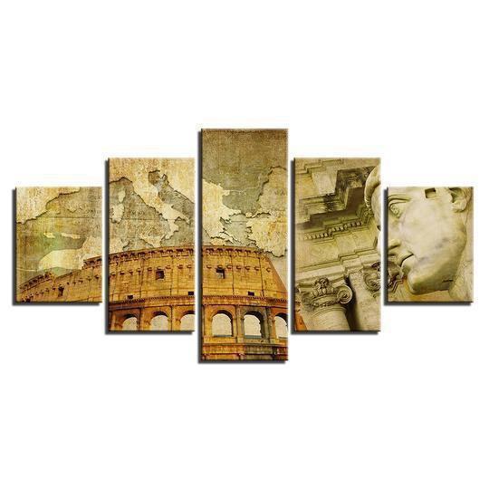 Colosseum Rome Italy Nature Canvas Wall Art