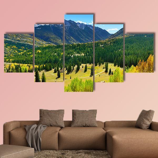 Colourful Mountains Of Colorado Nature Canvas Wall Art