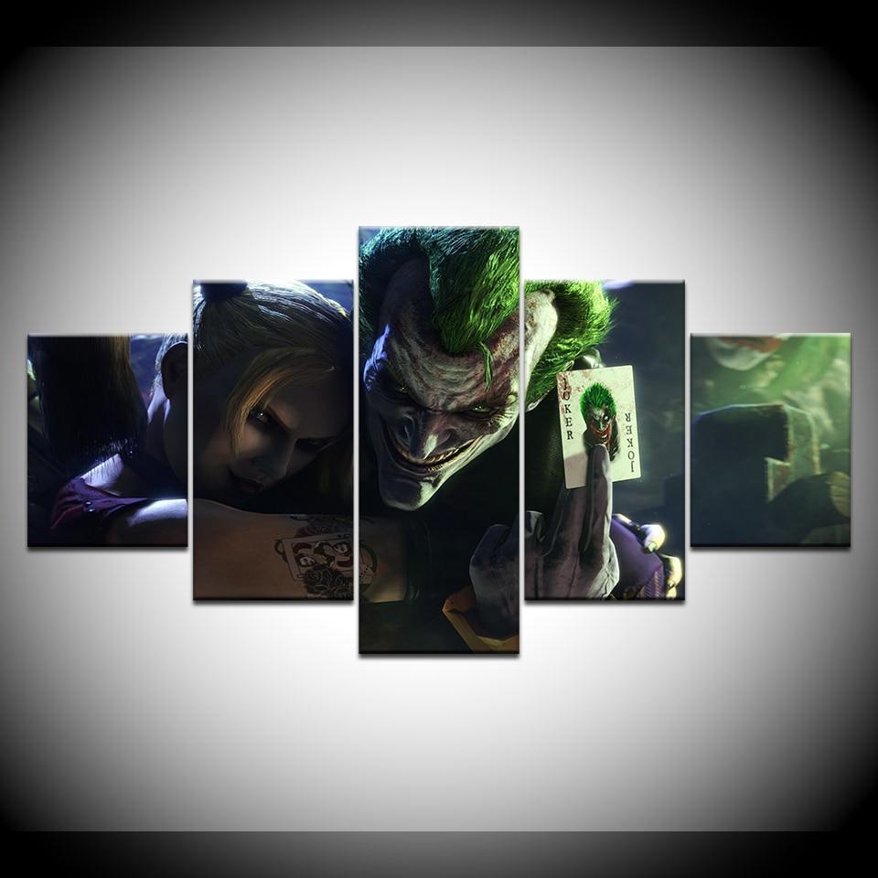 Comics Cartoon Joker And Harley Quinn DC Canvas Wall Art