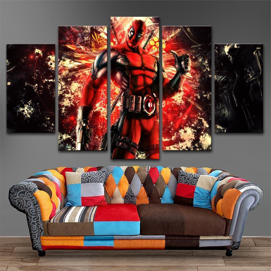 Comics Cartoon SuperHeroes Deadpool Marvel Canvas Wall Art