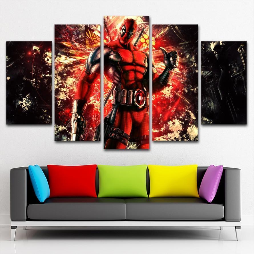 Comics Cartoon SuperHeroes Deadpool Marvel Canvas Wall Art