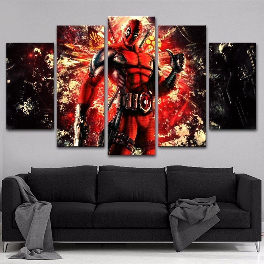 Comics Cartoon SuperHeroes Deadpool Marvel Canvas Wall Art