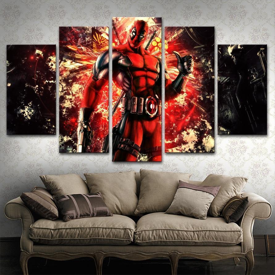Comics Cartoon SuperHeroes Deadpool Marvel Canvas Wall Art