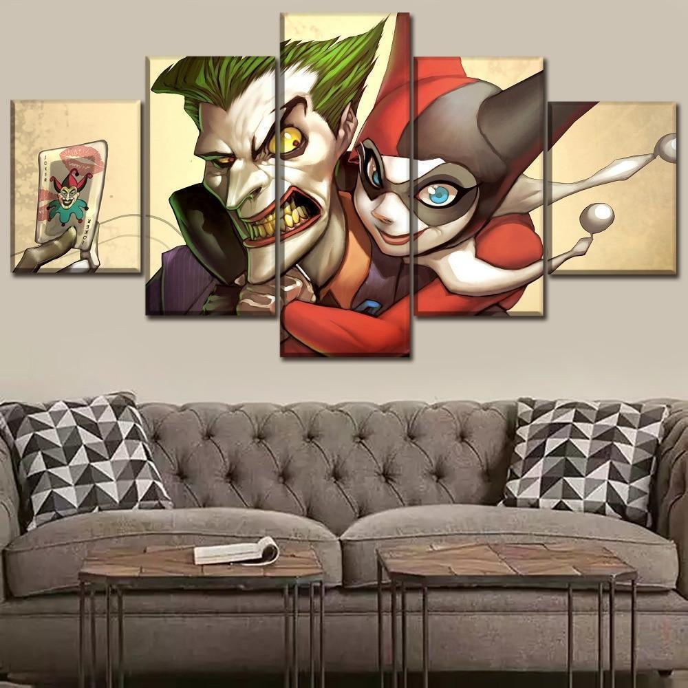 Comics Harley Quinn And Joker Canvas Wall Art
