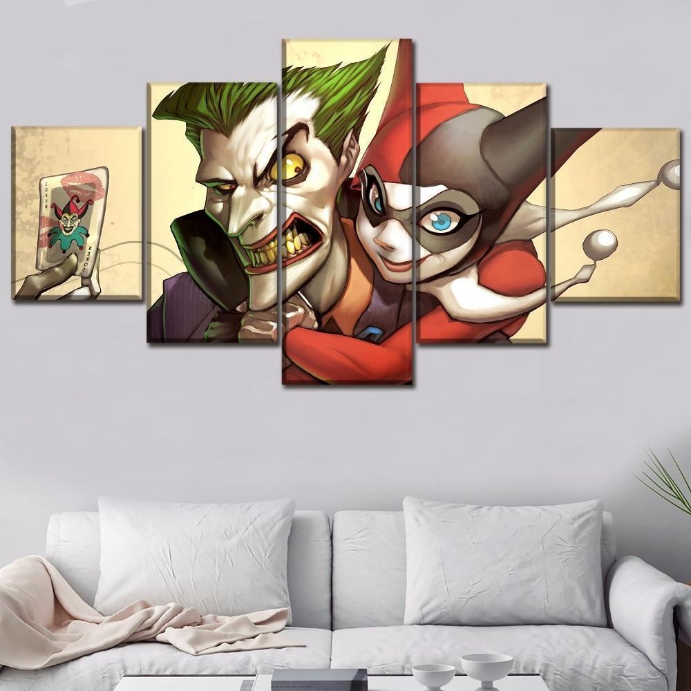 Comics Harley Quinn And Joker Canvas Wall Art