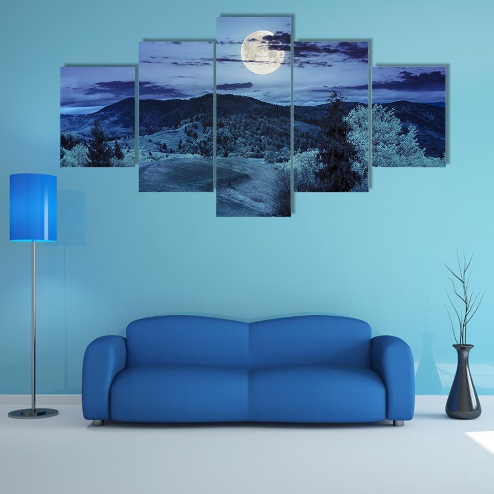 Composite Mountain And Forest Landscape Nature Canvas Wall Art