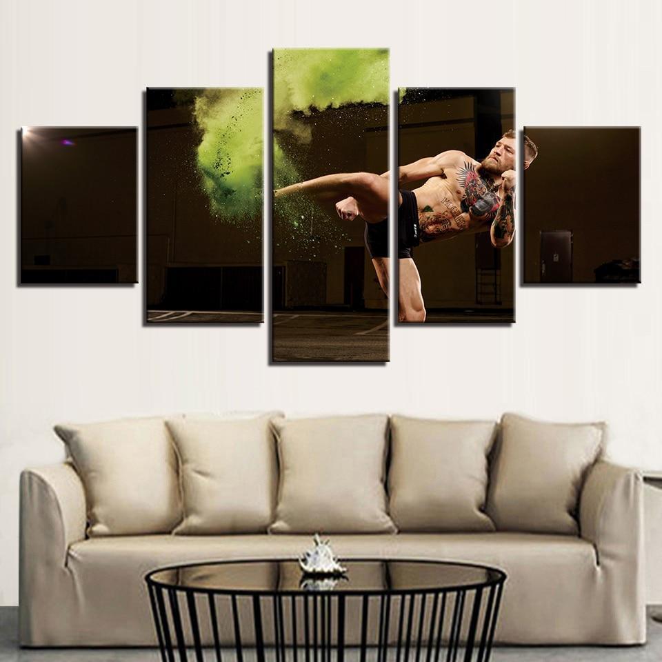 Connor Macgregor Kicking Celebrity Canvas Wall Art