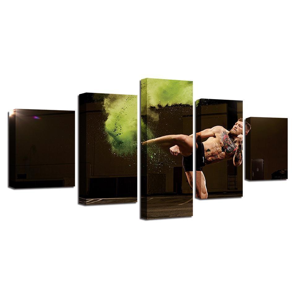 Connor Macgregor Kicking Celebrity Canvas Wall Art