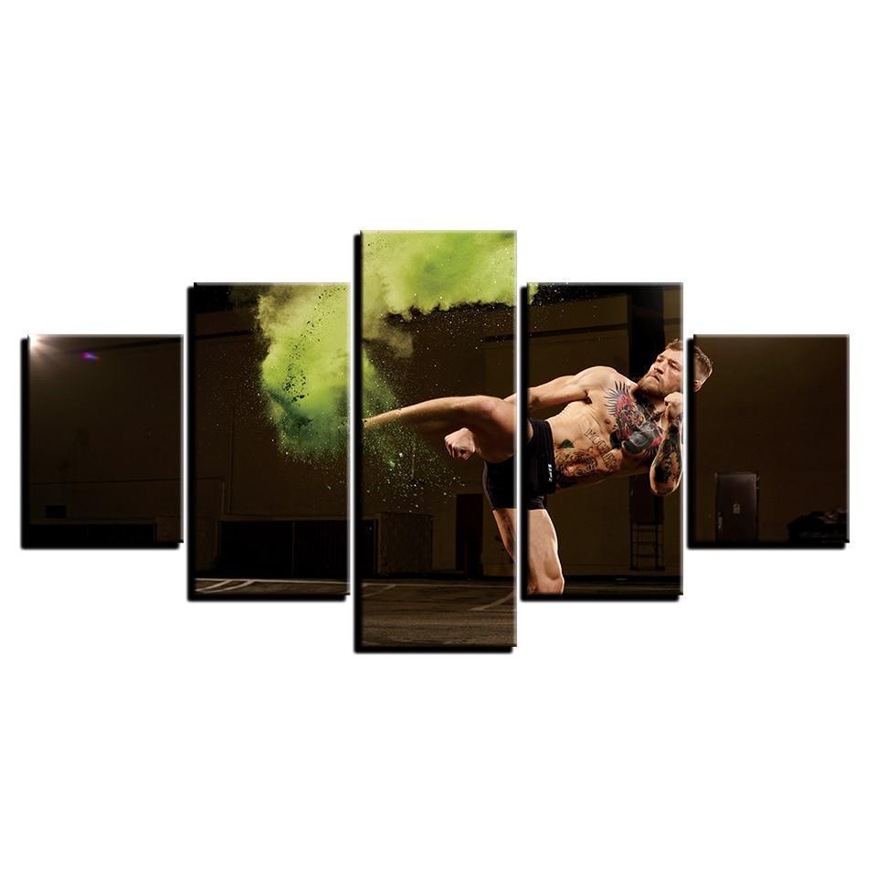 Conor McGregor Kicking Highlight Celebrity Canvas Wall Art