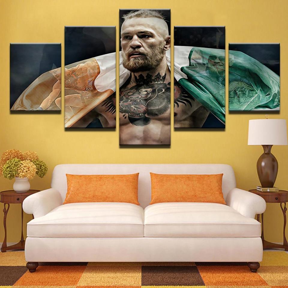 Conor McGregor Put On Flag Celebrityn Canvas Wall Art