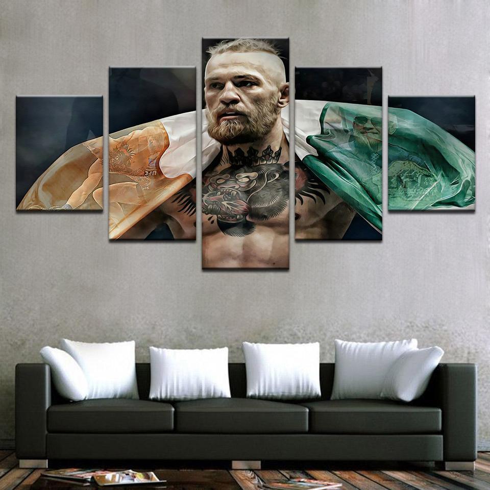 Conor McGregor Put On Flag Celebrityn Canvas Wall Art