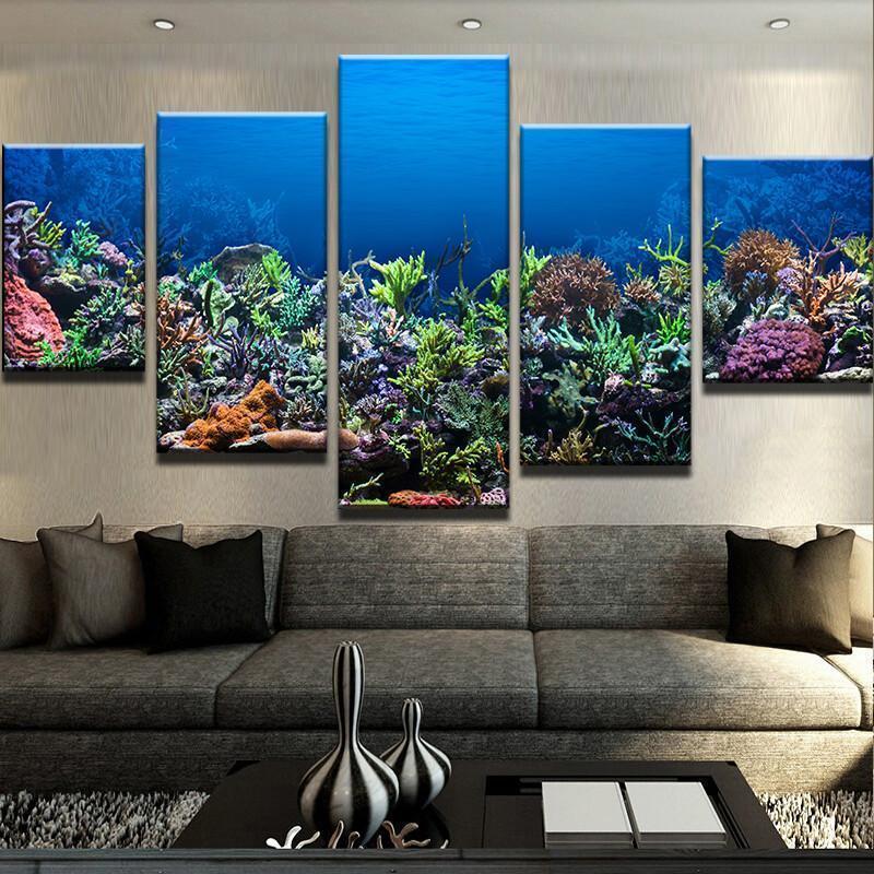 Coral Reef Nature Canvas Wall Art