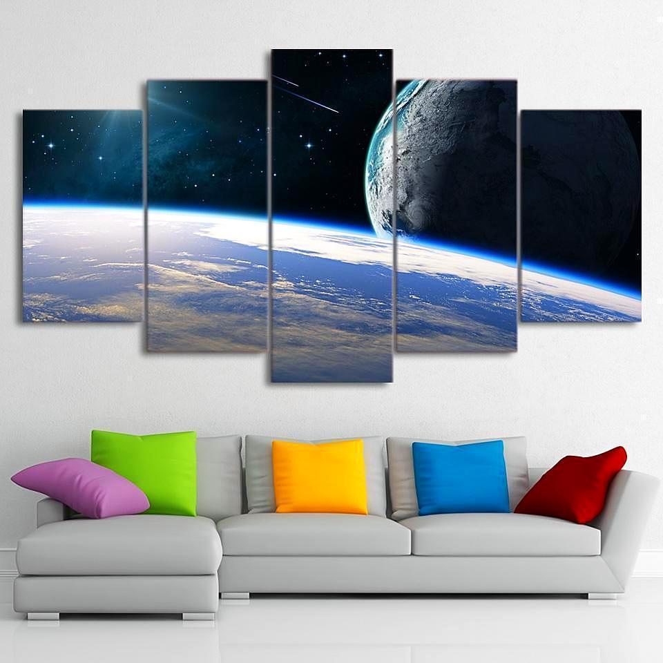 Cosmic Planets Space Universe Canvas Wall Art