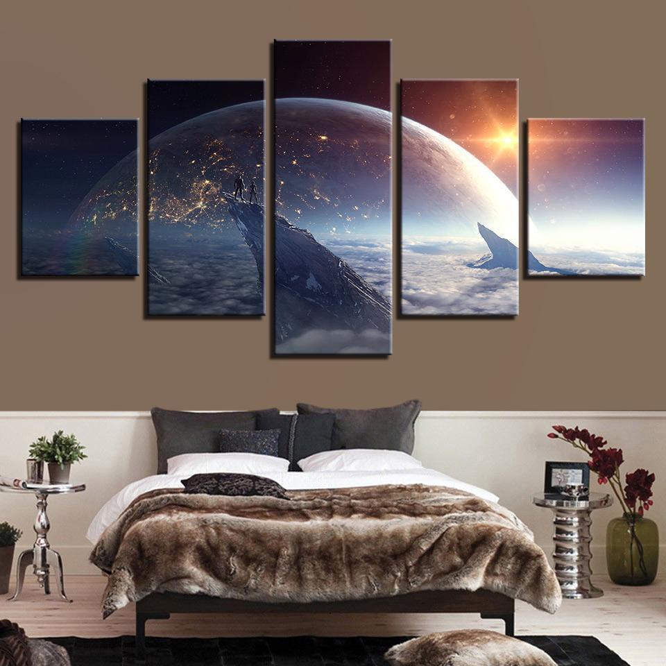 Cosmos Earth Space Canvas Wall Art
