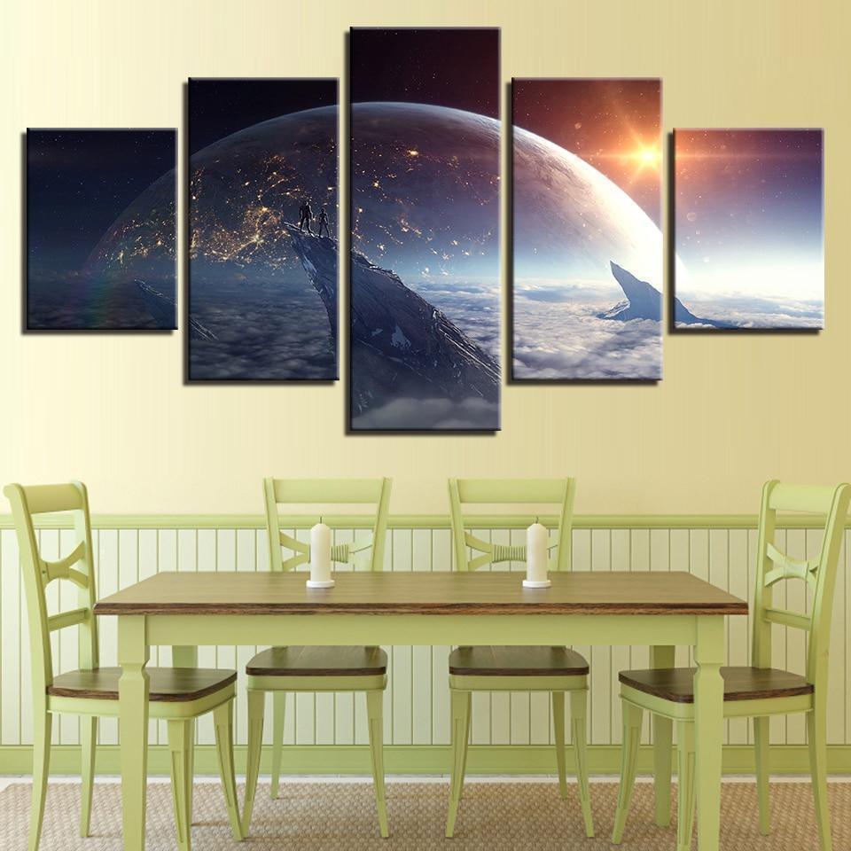 Cosmos Earth Space Canvas Wall Art