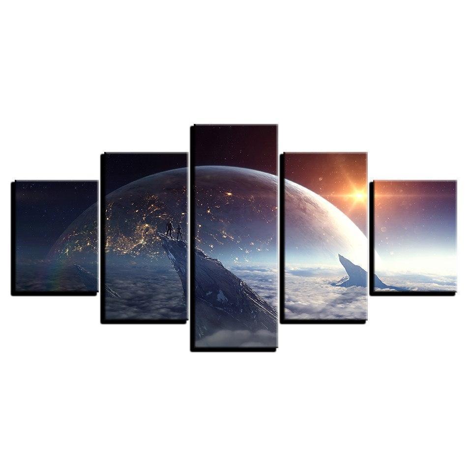 Cosmos Earth Space Canvas Wall Art