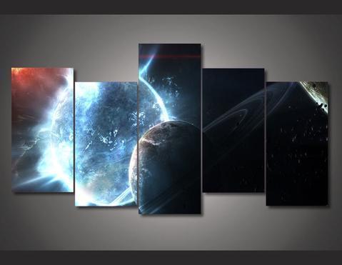 Cosmos Galaxy Star Space Canvas Wall Art