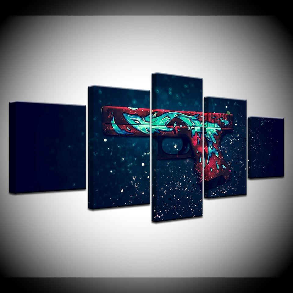 Counter Strike Gun Army Canvas Wall Art