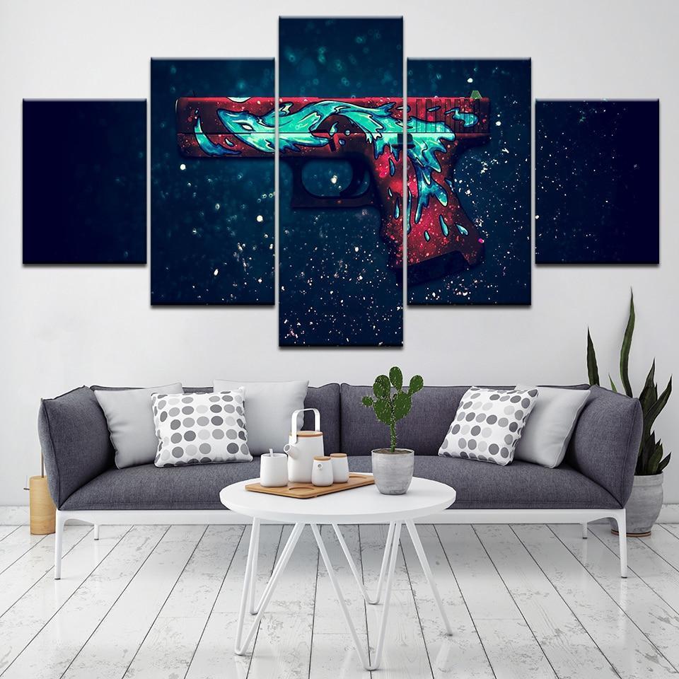 Counter Strike Gun Army Canvas Wall Art