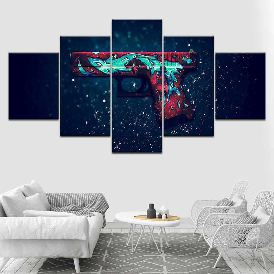 Counter Strike Gun Army Canvas Wall Art