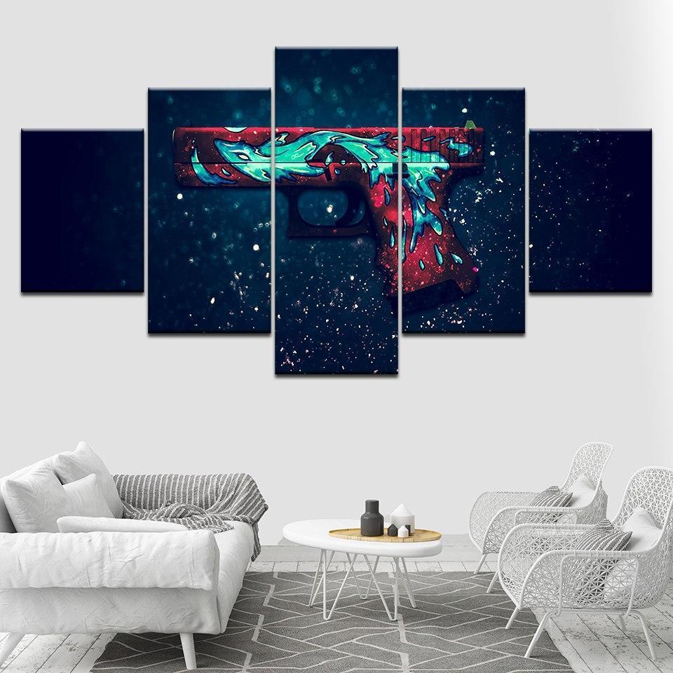 CS GO Pistol Gaming Canvas Wall Art