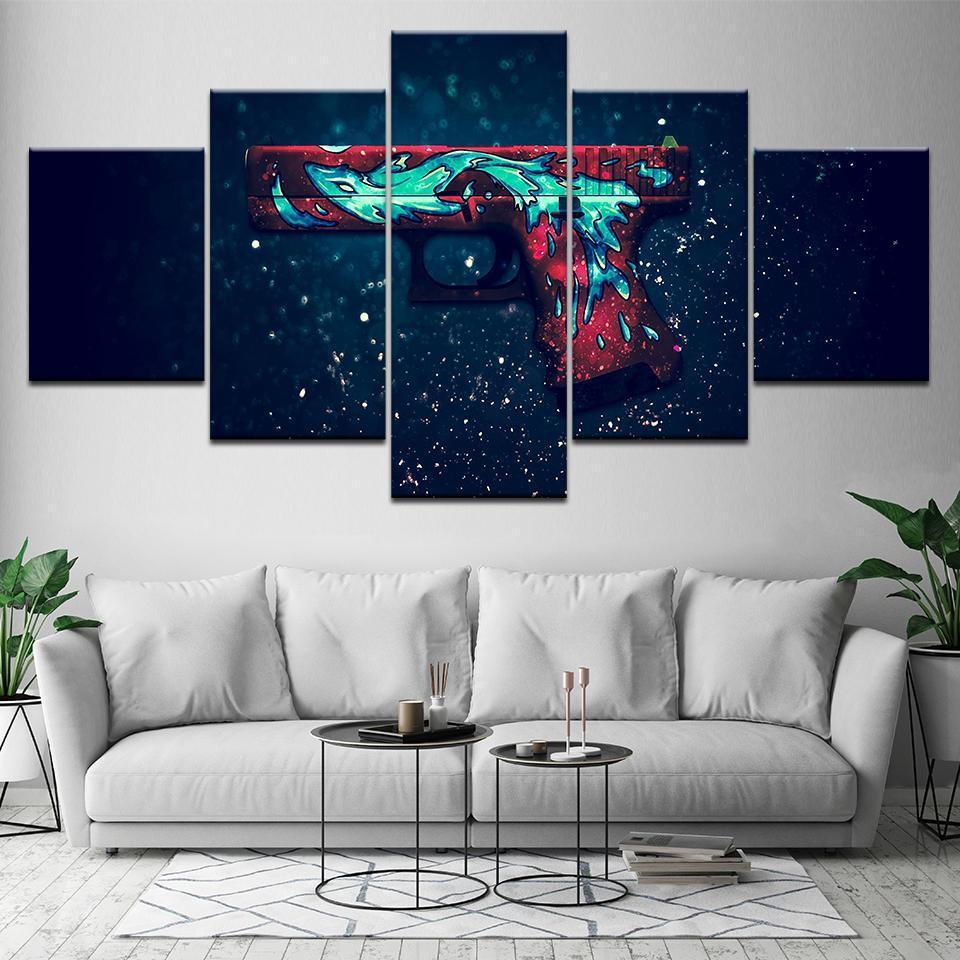 CS GO Pistol Gaming Canvas Wall Art