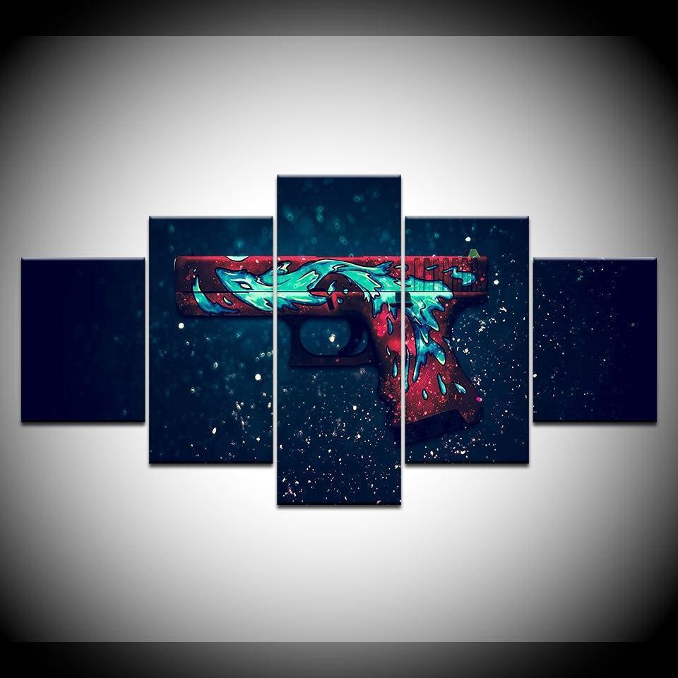 CS GO Pistol Gaming Canvas Wall Art